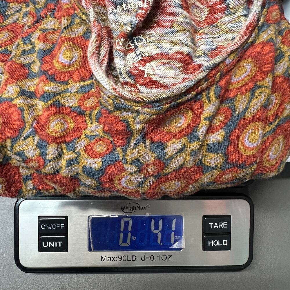 Natural Life Floral Top Womens XL Cropped Boxy Relaxed 100% Cotton Boho Slouchy - Picture 10 of 10